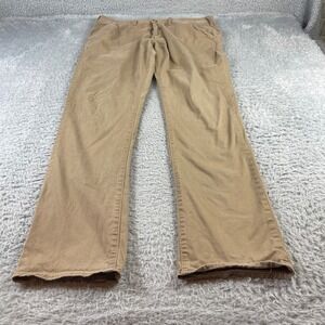 BKE Casuals Jake Straight Mens Tan Khaki Chino Pants 36L Cotton Blend Stretch